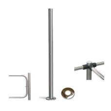 PERCo-BH02 2-16 с крышкой. Стойка с отверстием под стопорный механизм поворотной секции. PERCo