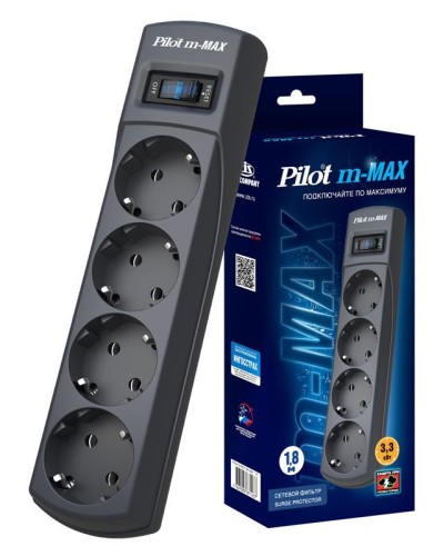 Pilot m-MAX 1.8м. Сетевой фильтр. Pilot в Твери
