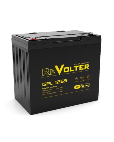Revolter GPL 1255. Аккумулятор автомобильный герметичный свинцово-кислотный. Revolter в Твери