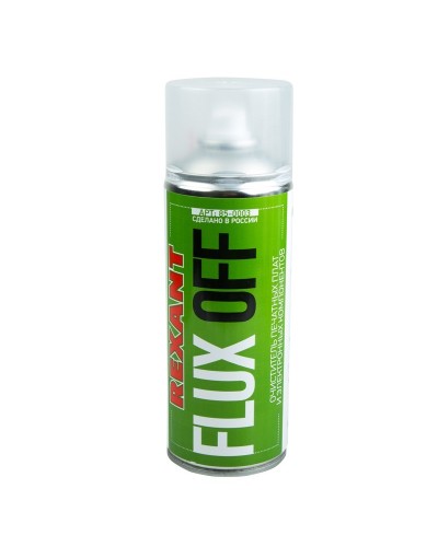 Очиститель печатных плат FLUX OFF, REXANT, 400 мл, аэрозоль (85-0003): Баллон с очистителем в Твери