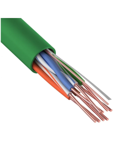 U/UTP, CAT 5e, нг(А)-LSLTx, 4х2х0,52мм, 24AWG, INDOOR, SOLID, зеленый, 305м REXANT (01-0061). Кабель «витая пара» (LAN) для структурированных систем связи. Rexant в Твери