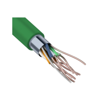 F/UTP, CAT 5e, нг(А)-LSLTx, 4х2х0,52мм, 24AWG, INDOOR, SOLID, зеленый, 305м REXANT (01-0161). Кабель «витая пара» (LAN) для структурированных систем связи. Rexant