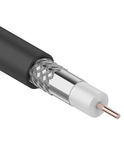 RG-6U, 75 Ом, CCS/Al/Al, 64%, 100 м OUTDOOR. REXANT (01-2202). Кабель коаксиальный радиочастотный. Rexant в Твери