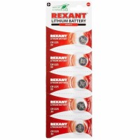 Литиевые батарейки CR1225 3 V 48 mAh (30-1103). Элемент питания. Rexant
