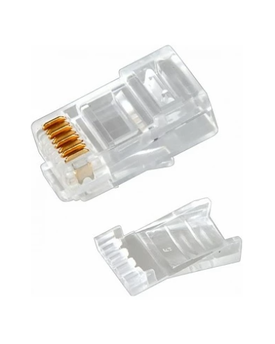 Разъем RJ-45(8P8C) под витую пару, UTP, CAT 6, с вставкой REXANT (05-1031). Разъем RJ-45. Rexant в Твери