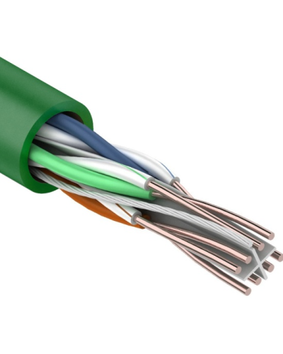 U/UTP, CAT 6, нг(А)-LSLTx, 4х2х0,575мм, 23AWG, INDOOR, SOLID, зеленый, 305м REXANT (01-0071). Кабель «витая пара» (LAN) для структурированных систем связи. Rexant в Твери