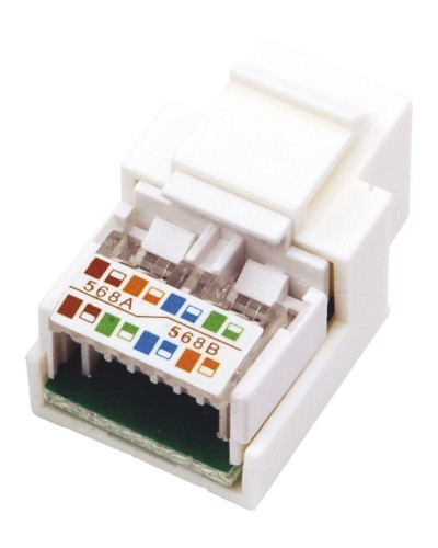 Модуль Keystone Jack RJ-45(8P8C), UTP, CAT 5e, тип 180 градусов, белый REXANT (03-1011). Модуль Keystone Jack. Rexant в Твери