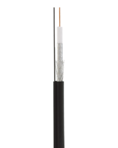 RG-11U, 75 Ом, CCS/Al/Al 83% + ТРОС*1 (бухта 305 м), черный OUTDOOR (01-3021). Кабель коаксиальный радиочастотный. Rexant в Твери