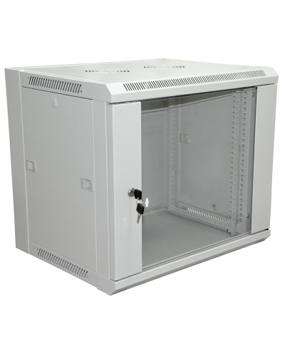 Шкаф телекоммуникационный 19 настенный 6U 600×600×370 мм (ШxГxВ) - передняя дверь стекло, боковые стенки съемные (разобранный), RAL 7035 (04-2220). Шкаф телекоммуникационный 19 настенный 6U. Rexant в Твери