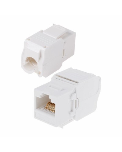 Модуль Keystone Jack RJ-45(8P8C) UTP, CAT 6, тип 180 градусов, самозажимной, белый REXANT (05-1052): Модуль Keystone Jack в Твери