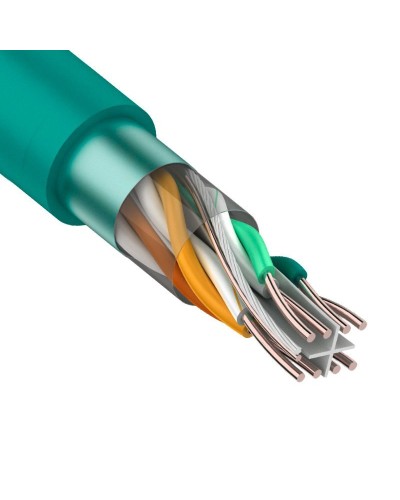 F/UTP, CAT 6, нг(А)-LSLTx, 4х2х0,575мм, 23AWG, INDOOR, SOLID, зеленый, 305м REXANT (01-0171). Кабель «витая пара» (LAN) для структурированных систем связи. Rexant в Твери