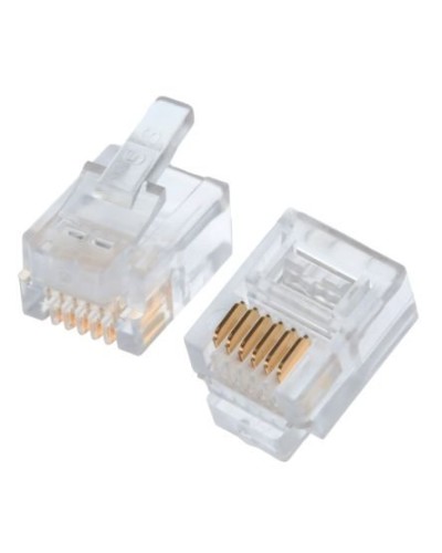 Коннекторы 6P6C (RJ-11) (100шт) (10-0228). Телефонный разъем 6P6C (RJ-11). SUPRLAN в Твери