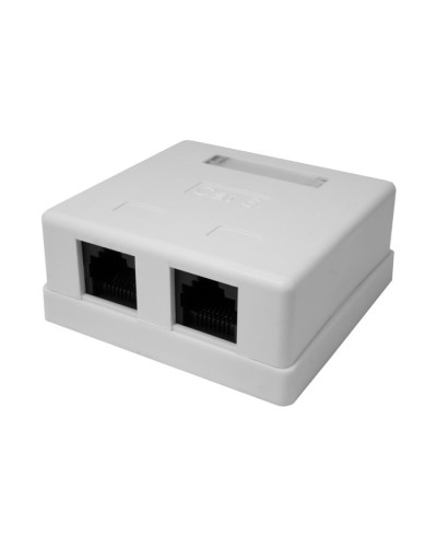 Розетка настенная RJ-45, 8P8C, Cat.6, 2 порта UTP (10-0310): Компьютерная розетка в Твери