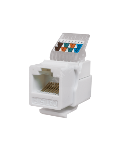 Модуль-вставка Keystone Кат5е, без.инстр.зад, белый UTP (10-0312): Вставка Keystone Jack RJ-45 в Твери