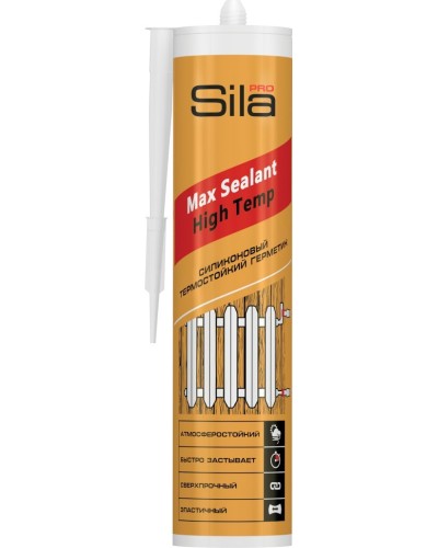 Герметик Sila PRO Max Sealant, High Temp, термостойкий, 280 мл. Герметик силиконовый термостойкий, красный. Sila в Твери