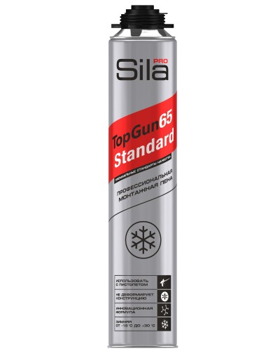 Пена монтажная Sila Pro TopGun 65 STANDARD winter, 850 мл. Пена монтажная профессиональная. Sila в Твери