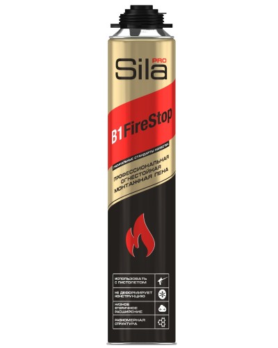 Пена огнестойкая Sila Pro B1 Firestop, 750 мл: Пена монтажная профессиональная в Твери