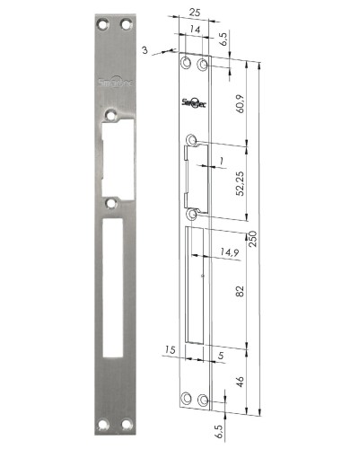 ST-SL502SP. Запорная планка длинная. Smartec в Твери