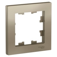 AtlasDesign рамка 1-местная, шампань (ATN000501). Рамка. Systeme Electric