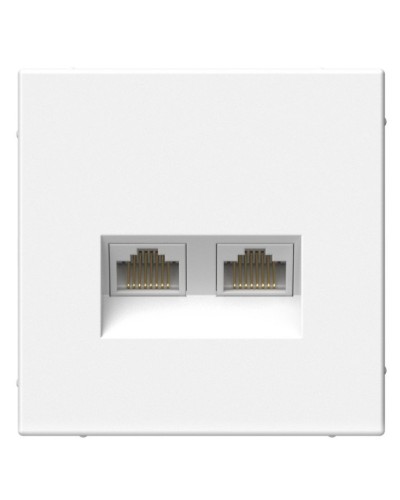 ArtGallery розетка двойная RJ45, кат. 6Е, скрытой установки, механизм, белый (GAL000188). Розетка компьютерная. Systeme Electric в Твери