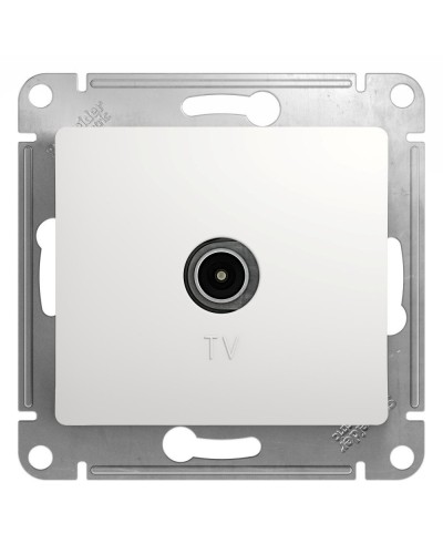 Glossa розетка TV антенна коннектор, 1-местная, скрытой установки, механизм, белый (GSL000193). Розетка TV антенна. Systeme Electric в Твери