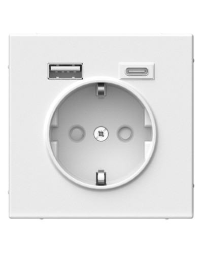 ArtGallery розетка 1-местная с USB тип-A+C, скрытой установки, механизм, белый (GAL000132). Розетка с USB. Systeme Electric в Твери