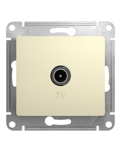 Glossa розетка TV антенна коннектор, 1-местная, скрытой установки, механизм, бежевый (GSL000293). Розетка TV антенна. Systeme Electric в Твери