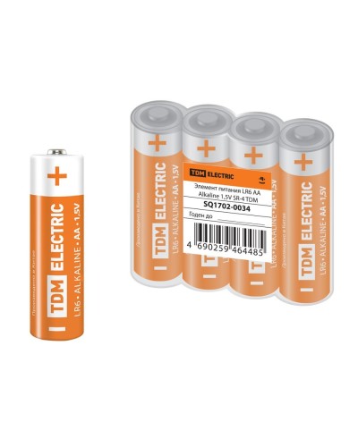 LR6 AA Alkaline 1,5V SR-4 TDM (SQ1702-0034). Элемент питания. TDM ЕLECTRIC в Твери