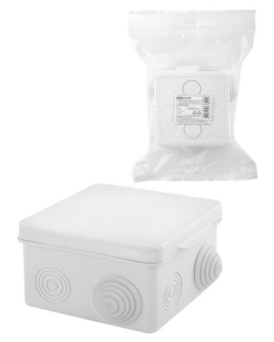 Коробка ОП 80х80х50мм, крышка, IP54, 7вх., белая (SQ1401-0922). Распаячная коробка. TDM ЕLECTRIC в Твери