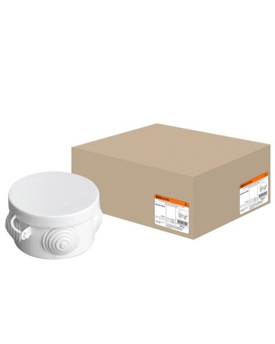 Коробка ОП D65х40мм, крышка, IP54, 4вх. (SQ1401-0501). Распаячная коробка. TDM ЕLECTRIC в Твери