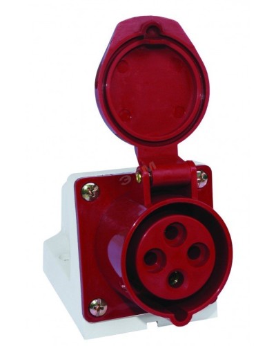 Розетка 124 стационарная 3Р+РЕ 32А 380В IP44 (SQ0602-0005). Розетка. TDM ЕLECTRIC в Твери