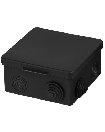 Распаячная коробка ОП 100х100х55мм, крышка, IP54, 8вх., черная TDM (SQ1401-0913). Распаячная коробка ОП. TDM ЕLECTRIC в Твери