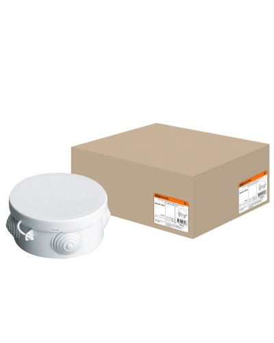 Коробка ОП D85х40мм, крышка, IP54, 4вх. (SQ1401-0502). Распаячная коробка. TDM ЕLECTRIC в Твери
