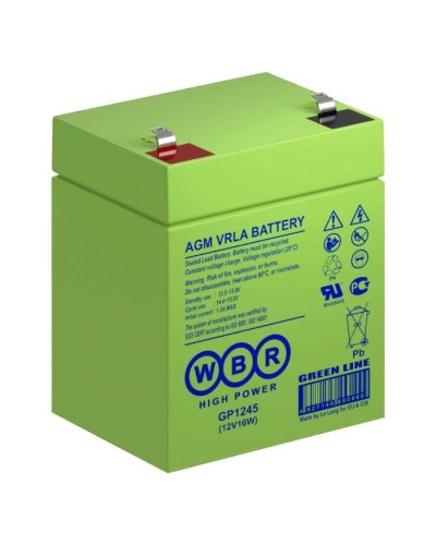 WBR GP1245 (12V16W). Аккумулятор герметичный свинцово-кислотный. WBR в Твери