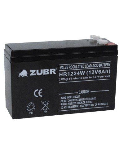 ZUBR HR 1224W (12V, 6Ah). Аккумулятор герметичный свинцово-кислотный. ZUBR в Твери