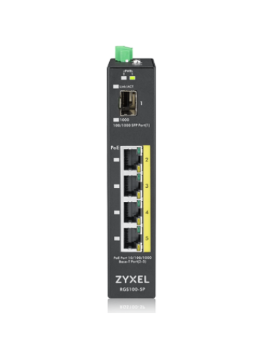 RGS100-5P-ZZ0101F. Промышленный PoE+ коммутатор. ZYXEL в Твери