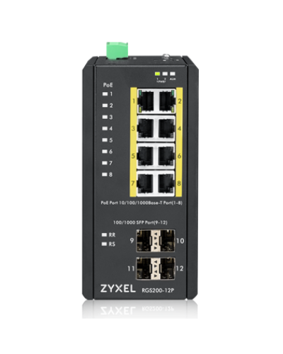RGS200-12P-ZZ0101F. Промышленный L2 PoE+ коммутатор. ZYXEL в Твери