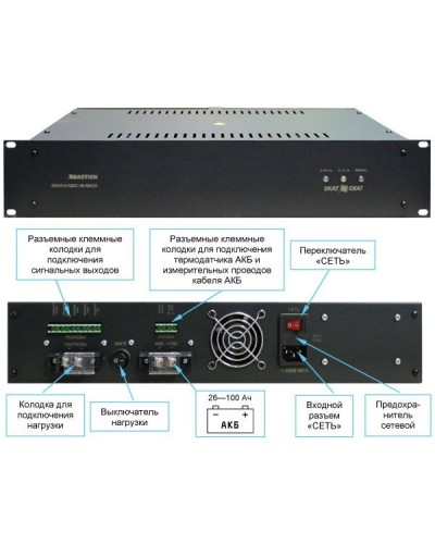 SKAT -V.12DC-18 RACK (СКАТ ИБП-12/18-RACK) (2145). Источник вторичного электропитания резервированный. Бастион в Твери