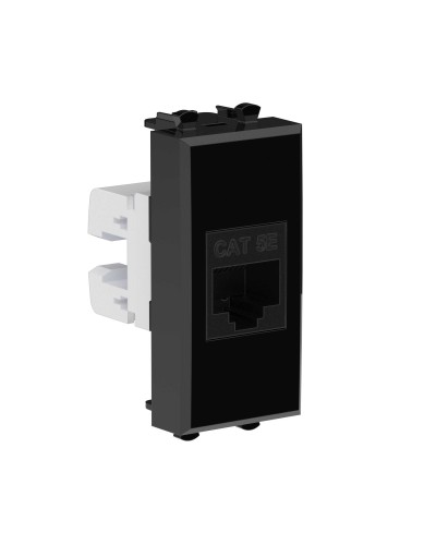 Розетка RJ-45, кат.5E, Avanti, 1 модуль, черный квадрат (4402661): Розетка компьютерная модульная в Твери