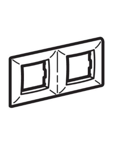 Рамка на 2+2 модуля (двухместная), слоновая кость (75012O): Рамка двухместная, Brava в Твери
