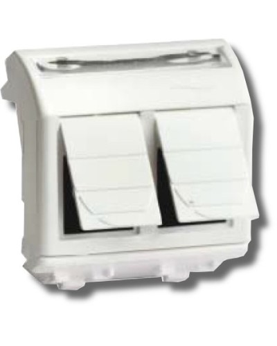 Розетка RJ-45 Brava 2 модуля белая (76656B): Розетка компьютерная с двумя разъёмами в Твери