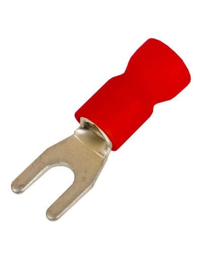 Наконечник вилочный НВИ 0,25-1,5 М4 (D4,3мм) (100 шт) (2A14P-EE-PVC). Наконечник вилочный с изолированным фланцем ПВХ. ДКС в Твери