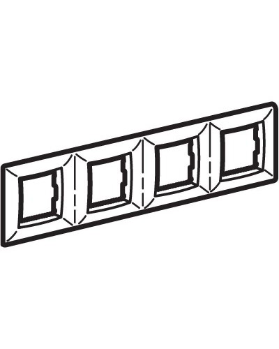 Рамка на 2+2+2+2 модуля (четырехместная), белая (75014W): Рамка четырехместная, Brava в Твери