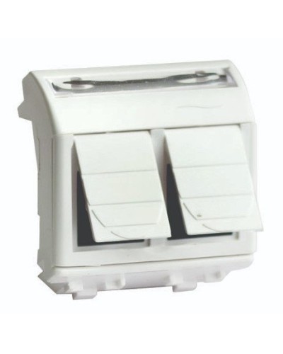 Розетка RJ-45 Brava 2 модуля слоновая кость (75656S): Розетка компьютерная с двумя разъёмами в Твери