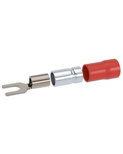 Наконечник вилочный НВИ 0,25-1,5 М3,5 (D3,7мм) (100 шт) (2A135P-DS-PVC). Наконечник вилочный с изолированным фланцем ПВХ, двойная гильза. ДКС в Твери