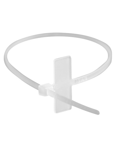 Хомут 2,5x110 белый (100шт) (252110SR-M): Хомут маркировочный, горизонтальная табличка под замком 20x9 в Твери