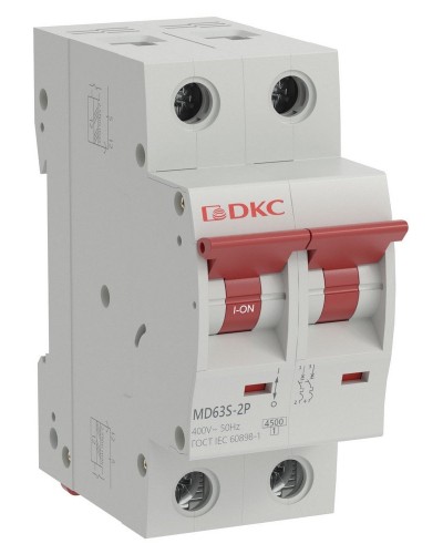 YON max MD63S 2P 10А 4,5кА C (MD63S-2PC10). Автоматический выключатель. ДКС в Твери