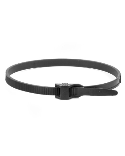 Хомут 9х300 P6.6 черный (100шт) (26502SR). Хомут с плоским замком. ДКС в Твери
