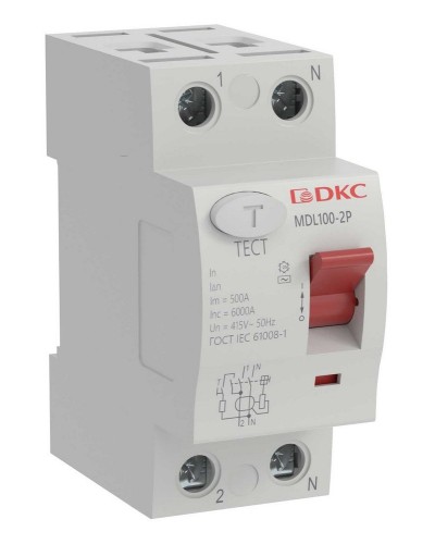 YON MAX MDL100 ВДТ, 2P, 30mA, 25A, АС (MDL100-2P2-25-AC). Автоматический выключатель дифференциальный (УЗО). ДКС в Твери