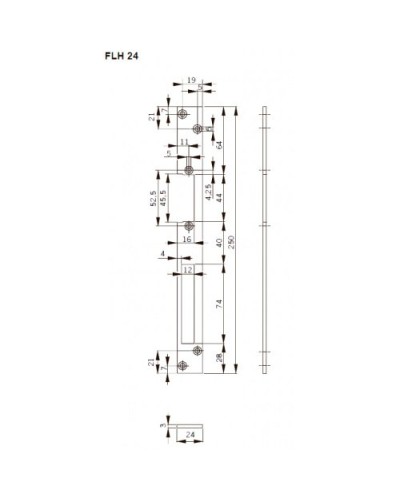 FLH24. Запорная планка длинная. dormakaba в Твери